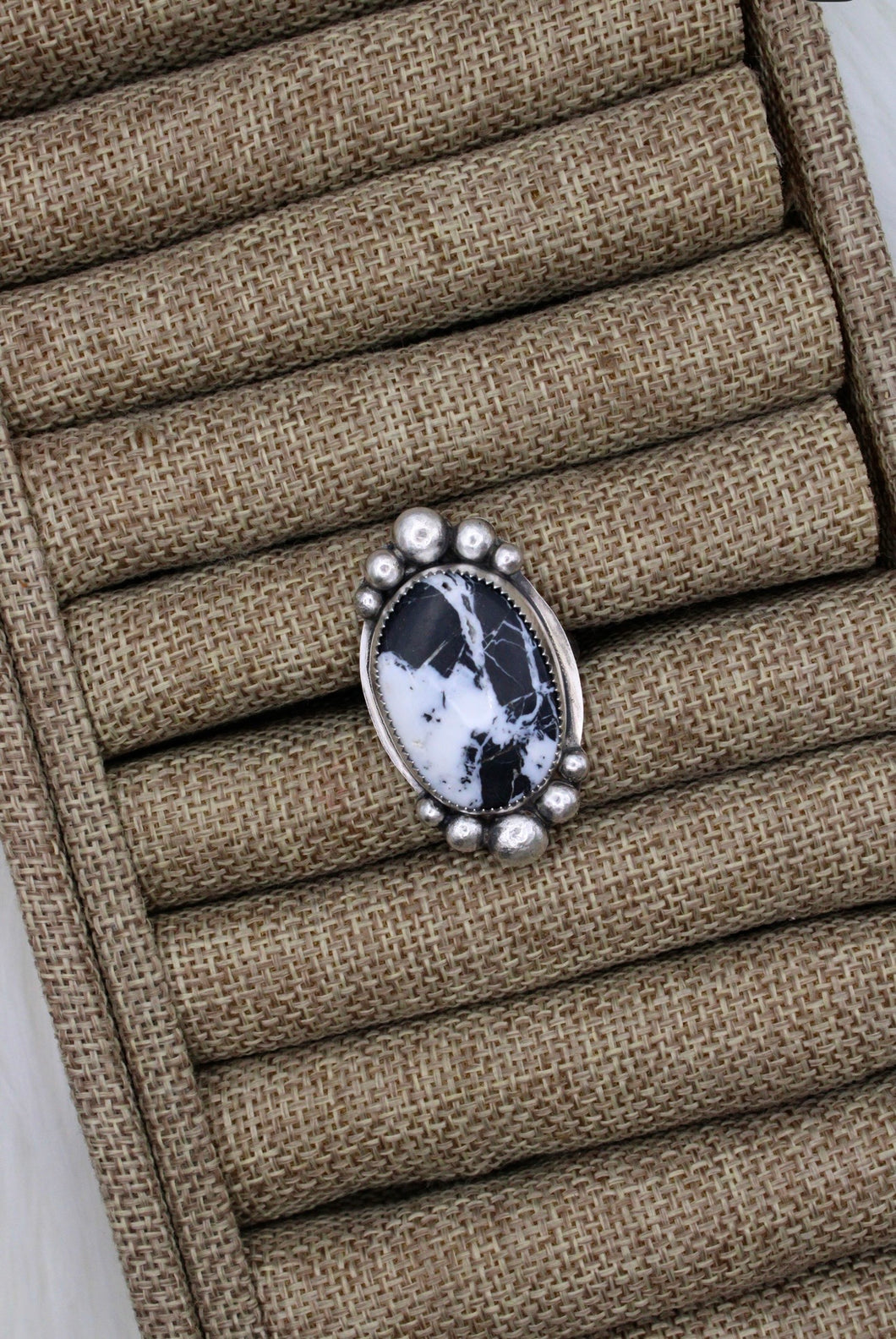 White Buffalo Ring (adjustable out to size 10)