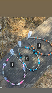 Navajo Pearl Anklets