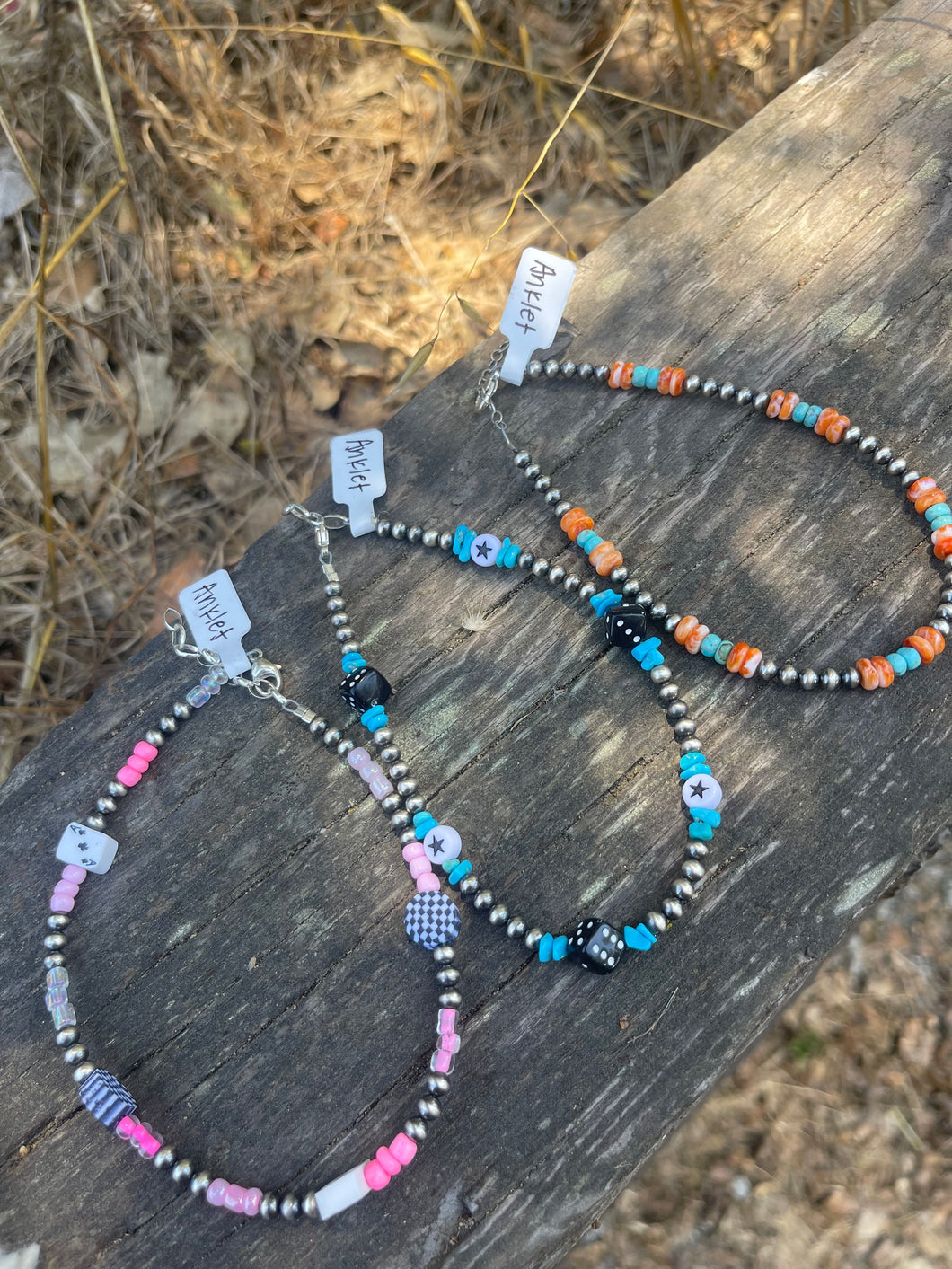 Navajo Pearl Anklets