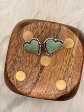 Load image into Gallery viewer, Kingman Heart Studs

