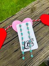 Load image into Gallery viewer, Long Turquoise Dangles
