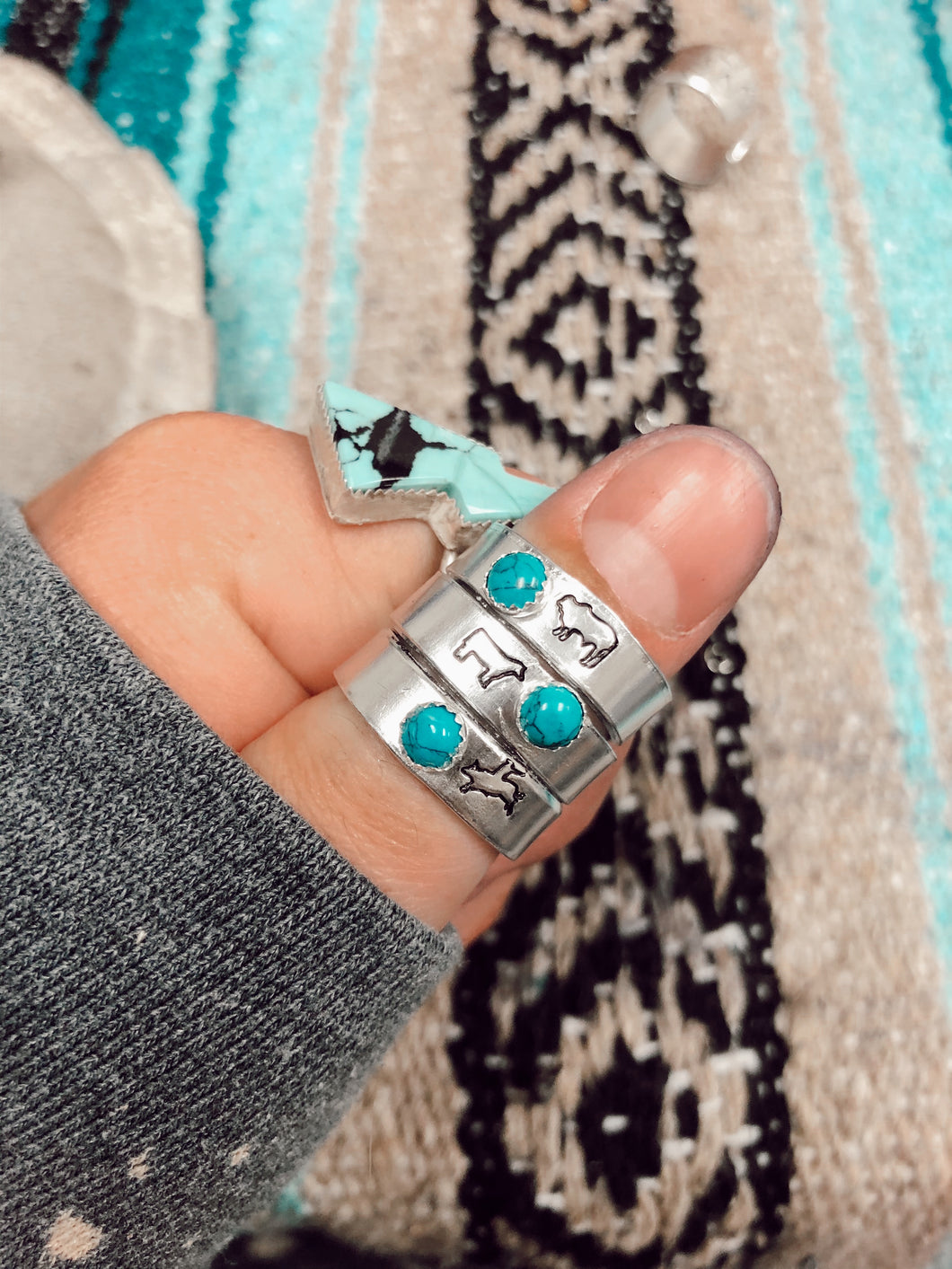 Wild West turquoise stacker