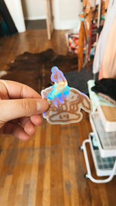 Bucking Horse Holographic Sticker
