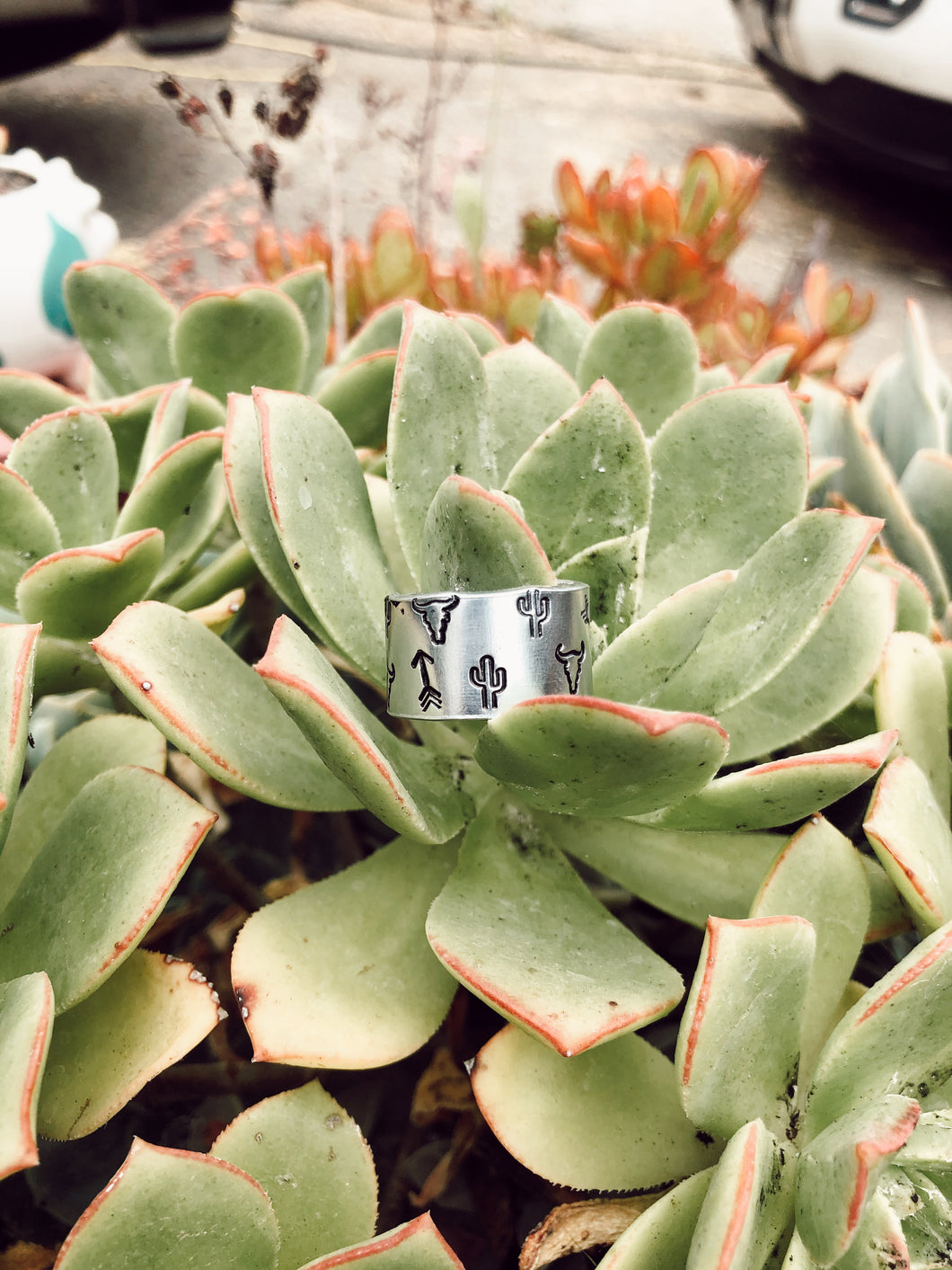 Cactus, Steer and Arrow Ring